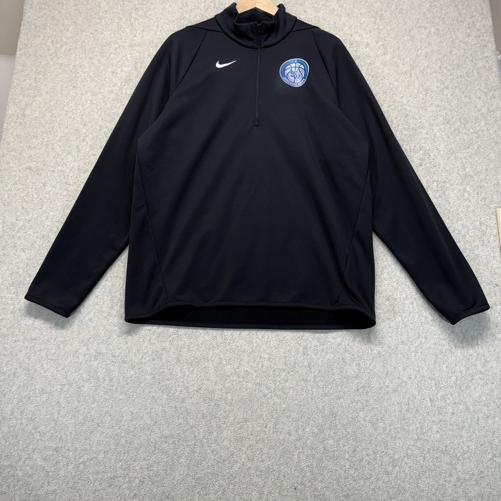 Nike Dri-FIT Shorewood Hoops 1/4 Zip Pullover Jacket Black Men's Large